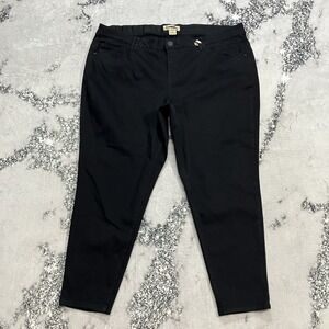 Democracy 24W Black Ab Tech Stretch Ankle Jeans Plus Size Mid Rise Curvy